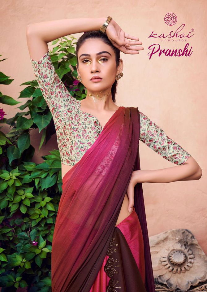 Kashvi Pranshi Designer Printed Fancy Wear Latest Saree Collection